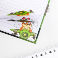 Блокнот на замочке А6, 50 листов в твердой обложке &laquo;23 февраля. День защитника котечества&raquo;