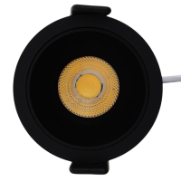 Светильник светодиодный встраиваемый, 6Вт, 4000К, с драйвером, D65, черный