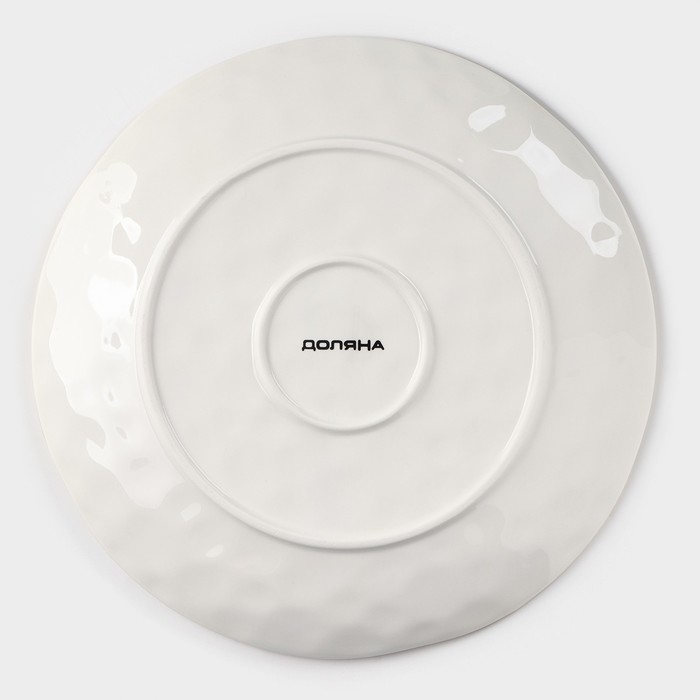 Тарелка фарфоровая Доляна Organic Gold, d=27,5 см, цвет белый