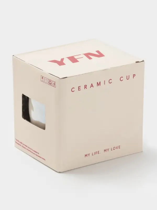 Кружка 350 ид "Бантик" 8,5х9 см красный бант