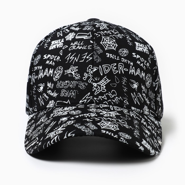 Кепка мужская MINAKU с надписями, цвет чёрный, р-р 58 Кепка мужская MINAKU с надписями, цвет чёрный, р-р 58