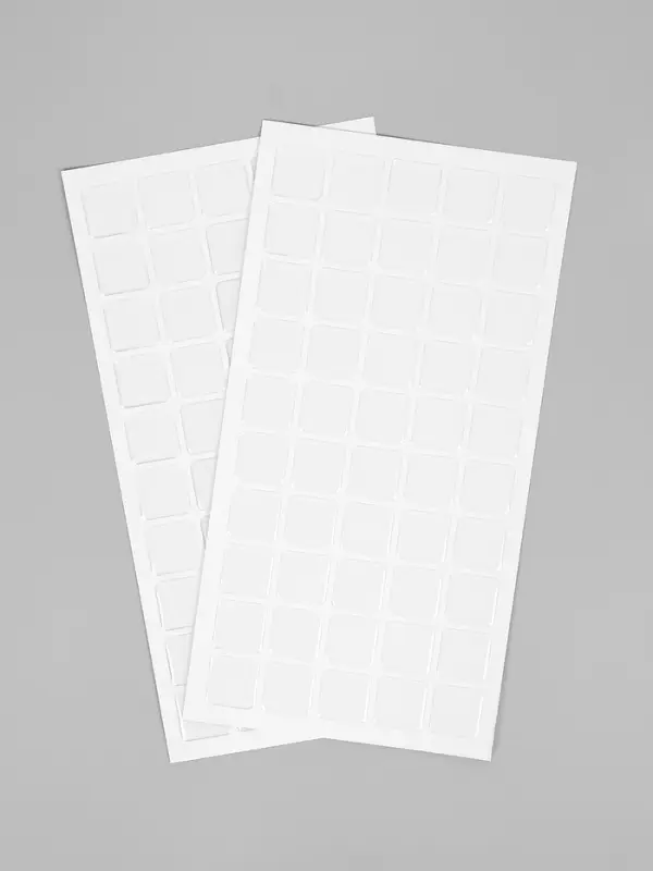 Стикеры эпоксидные прозрачные заготовки 3D 100 шт 2,5 x 2,5 см