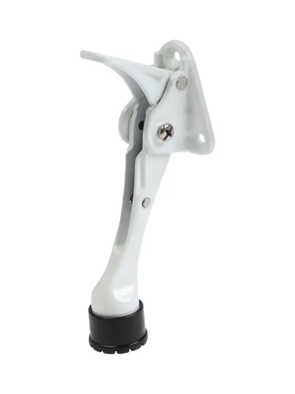 Фиксатор дверной LOCKLAND &ldquo;козья ножка&rdquo;, с автоподъемом, цвет белый