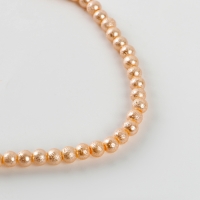 Бусины из стекла, набор 140 шт., размер 1 шт. &mdash; 6 мм, цвет бежевый