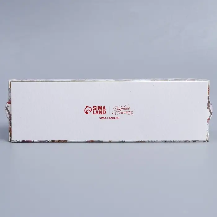 Коробка новогодняя для макарун &laquo;С Новым годом&raquo; 18&times;5.5&times;5.5 см