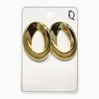 Серьги пластик &laquo;Овал&raquo;, цвет золото