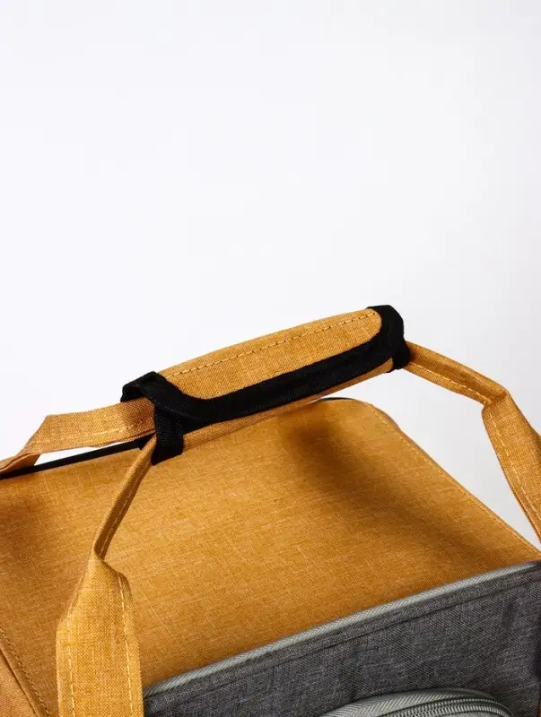 Рюкзак-переноска для кошек и собак, 30 х 21 х 41 см, серо-жёлтый