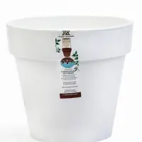 Кашпо со вставкой "Порто" 3,5л, D20 см, h-19 см, цвет белый