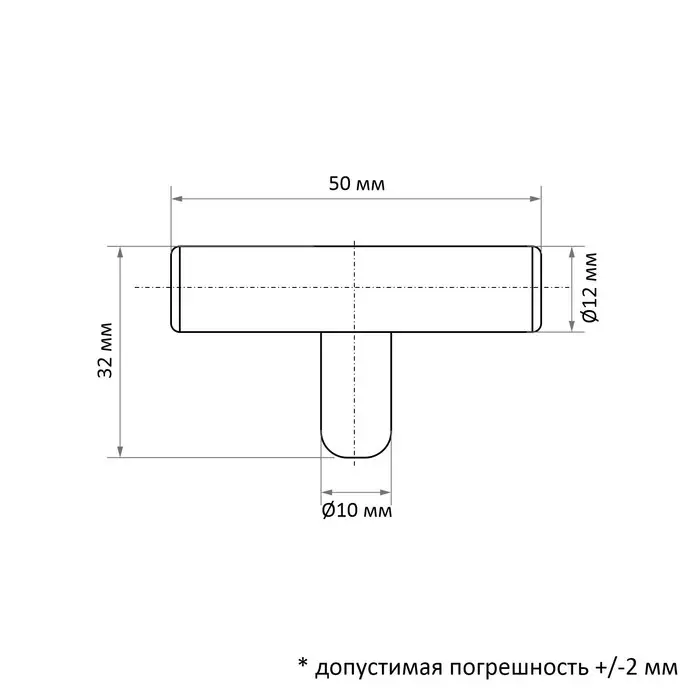 Ручка-кнопка CAPPIO PK332 LIGHT, d=12 мм, цвет сатиновый никель