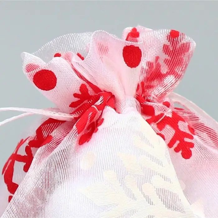 Мешочек подарочный органза &laquo;Снежная история&raquo;, 10 х 12 см +/- 1.5 см