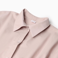 Рубашка женская удлиненная MINAKU: Casual Collection цвет серо-розовый, р-р 42