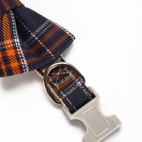 Ошейник "Джентельмен в клеточку", 40 х 1,5 см, коричневый