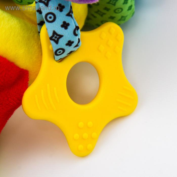 Растяжка - спираль с игрушками дуга на коляску / кроватку для малышей 0+ &laquo;Обезьянка яркая&raquo;, Крошка Я