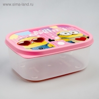 Ланч-бокс прямоугольный, 500 мл, "Bon appetit" Гадкий Я
