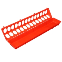 Кормушка - поилка для перепелов 28 ячеек, лотковая, пластик Кормушка - поилка для перепелов 28 ячеек, лотковая, пластик