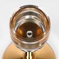 Подсвечник металл, стекло на 1 свечу &laquo;Безмятежность&raquo; цвет золото 11 х 11 х 21 см