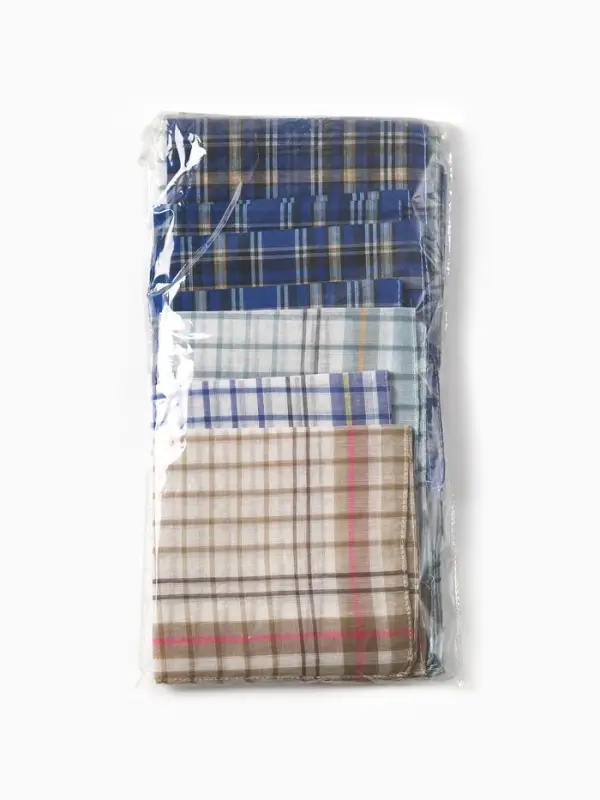 Платки носовые мужские Экономь и Я "Квадрат" 38*38 см, (набор 10 шт), рис. МИКС,100% пэ