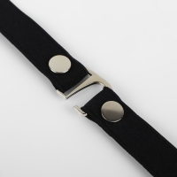 Ремешок для обуви, текстильный, 43 &plusmn; 0,5 см, 15 мм, 2 шт, цвет чёрный