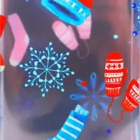 Коробка подарочная новогодняя складная ПВХ &laquo;С Праздником!&raquo; 6&times;6&times;10 см