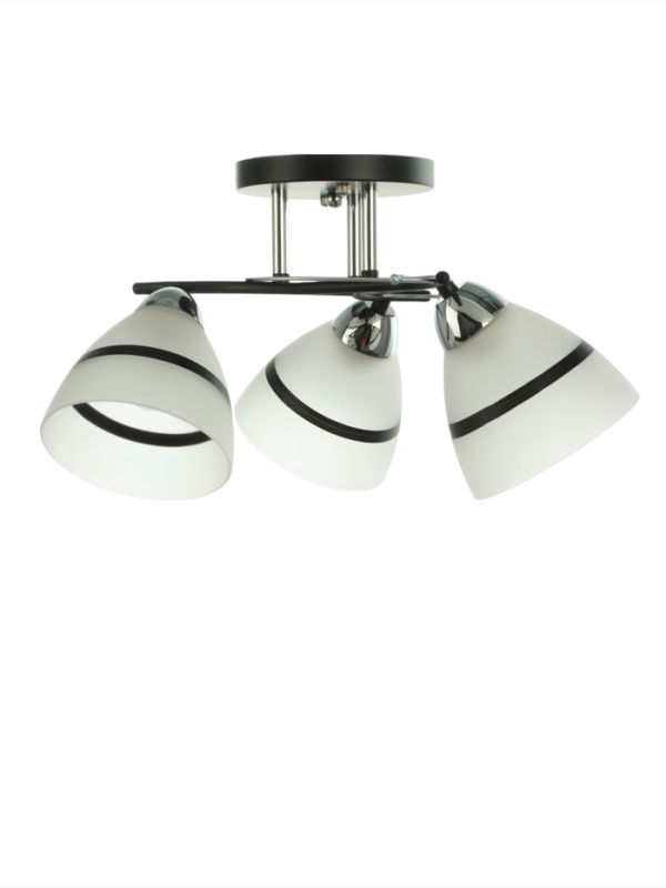 Люстра "Лайма" 3хЕ27 40Вт черно-хромовый 46х46х24 см