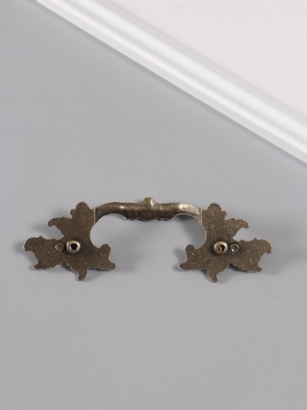 Ручка для шкатулки металл "Растительная ветвь" бронза 12,8х4 см