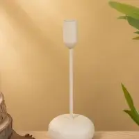 Подсвечник на 1 свечу текстурный "Фисташковый" 8х8х20 см