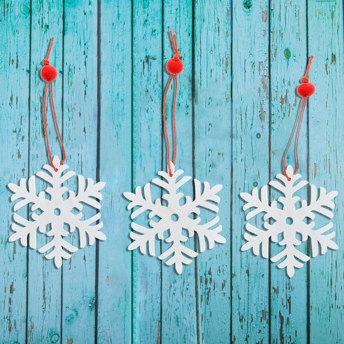 Подвеска новогодняя &laquo;Снежинка&raquo;, (набор 3 шт.)