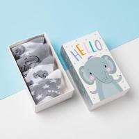 Набор носков Крошка Я &laquo;Слоник&raquo;, 4 пары, 10-12 см