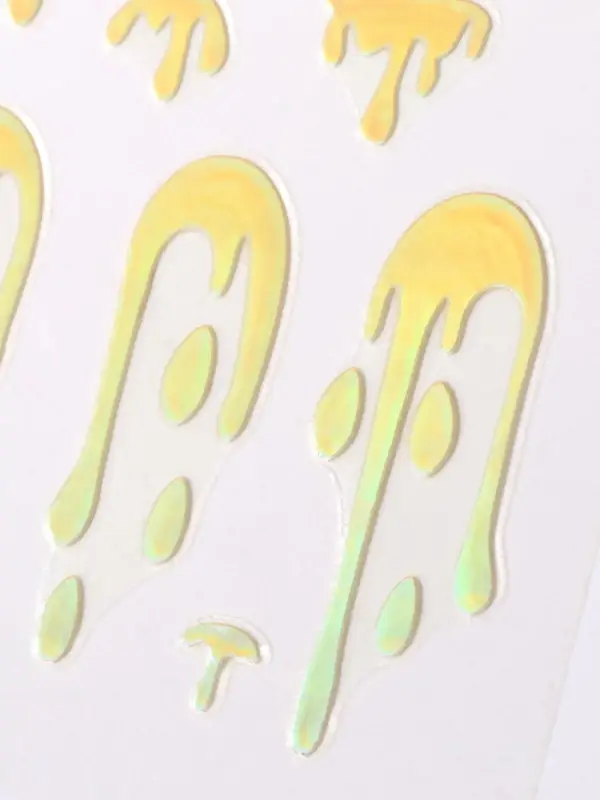 Наклейки для ногтей &laquo;Мороженое&raquo;, голографические, белые