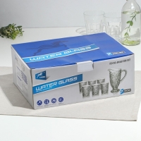 Набор питьевой, стеклянный, 7 предметов: кувшин 1.2 л, 6 стаканов 270 мл Набор питьевой, стеклянный, 7 предметов: кувшин 1.2 л, 6 стаканов 270 мл