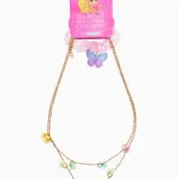 Бусы детские "Выбражулька" бабочки, чокер, цветные в золоте