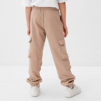 Брюки детские MINAKU, цвет бежевый, рост 140 см