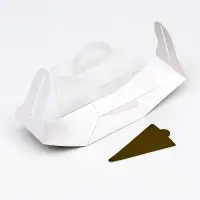 Кондитерская упаковка под пирожное, белая, 12&times;8&times;10 см