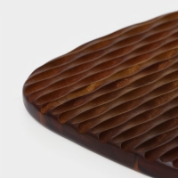 Доска разделочная с ручкой &laquo;Рельеф&raquo;, 36&times;22&times;1,5 см, акация