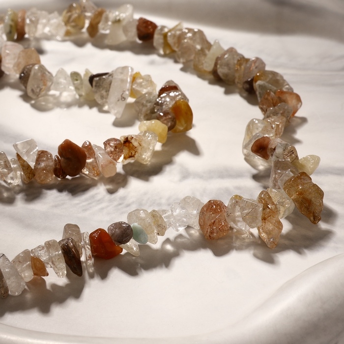 Бусины на нити крошка &laquo;Агат&raquo;, 80см