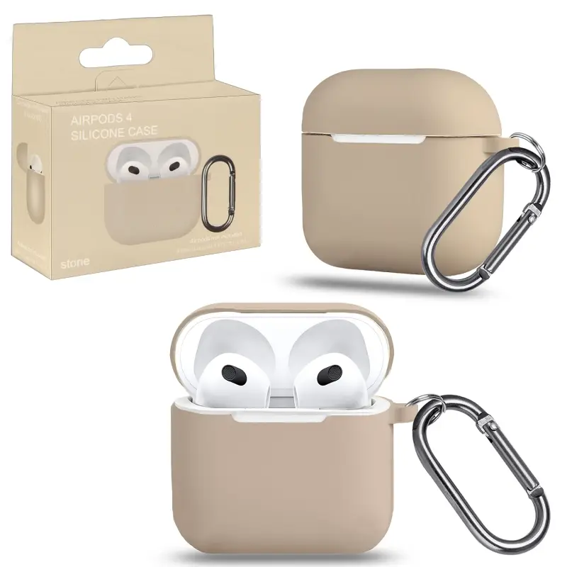 Чехол APods 4 с карабином №1 stone