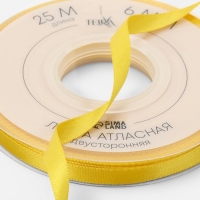 Лента атласная двухсторонняя № 0645 6мм*25&plusmn;1м жёлтый TR