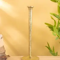 Подсвечник "Флейта" алюминий 37 см, цв. золото