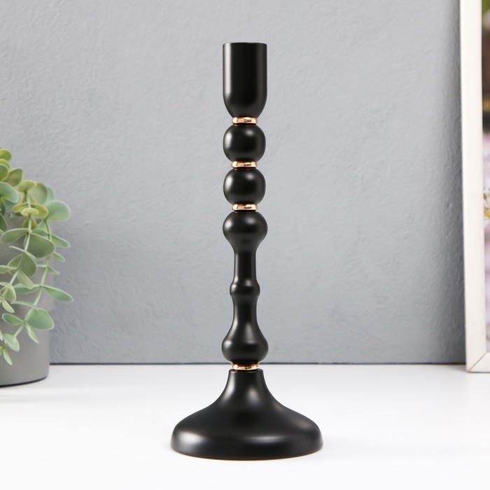 Подсвечник металл на 1 свечу d=2 см "Массара" 9х9х24 см