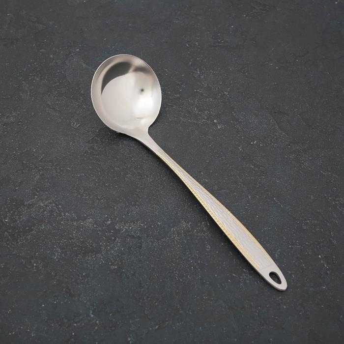 Ложка разливательная из нержавеющей стали &laquo;Плетение&raquo;, h=32 см