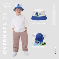 Панама детская для мальчика &laquo;Монстрики&raquo;, цвет белый, р-р 54