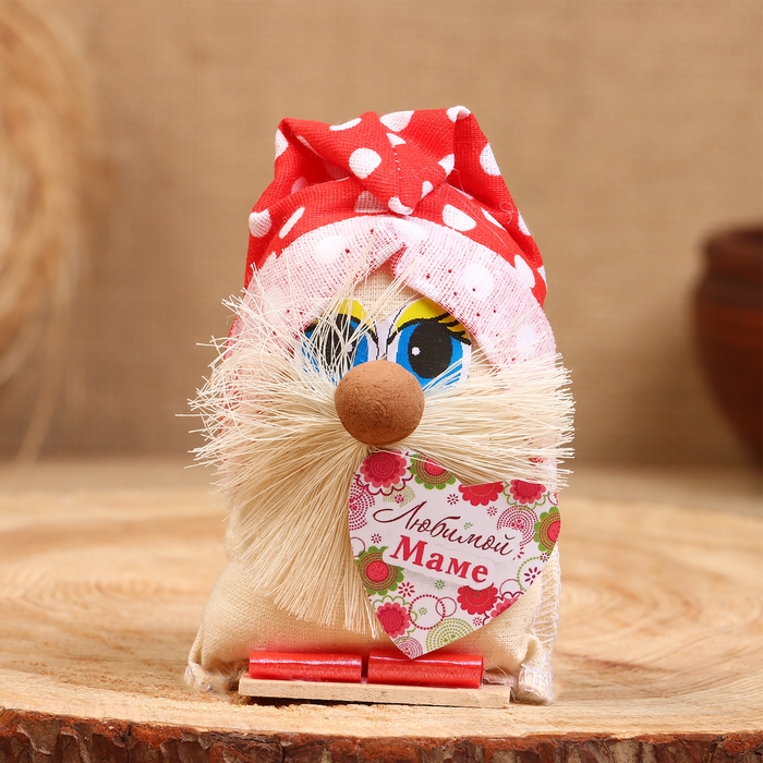 Оберег &laquo;Домовой&raquo;, любимой маме, 10 см, микс