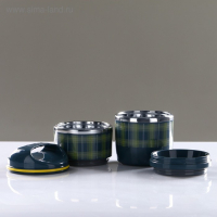 Ланч бокс с отделениями большие, контейнер для еды "Аланхе", 1.08 л, 2 уровня, сохраняет теп Ланч бокс с отделениями большие, контейнер для еды "Аланхе", 1.08 л, 2 уровня, сохраняет теп