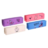 Пенал школьный на молнии "Кошечка", МИКС Пенал школьный на молнии "Кошечка", МИКС