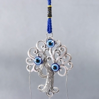 Музыка ветра металл "Дерево жизни" от сглаза 2 колокольчика 22х6,5 см