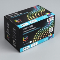 Умная гирлянда «Конский хвост» 10 нитей по 1.5 м роса, IP20, серебристая нить, 150 LED, пульт ДУ, приложение, свечение RGB, USB Умная гирлянда «Конский хвост» 10 нитей по 1.5 м роса, IP20, серебристая нить, 150 LED, пульт ДУ, приложение, свечение RGB, USB