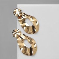 Серьги металл &laquo;Атмосфера&raquo; капля, цвет золото