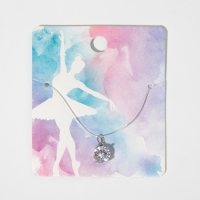 Кулон &laquo;На леске&raquo; страза, цвет белый в серебре, 30 см