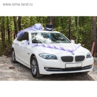 Набор бантов на зеркала из фатина, 2 шт, сиреневый