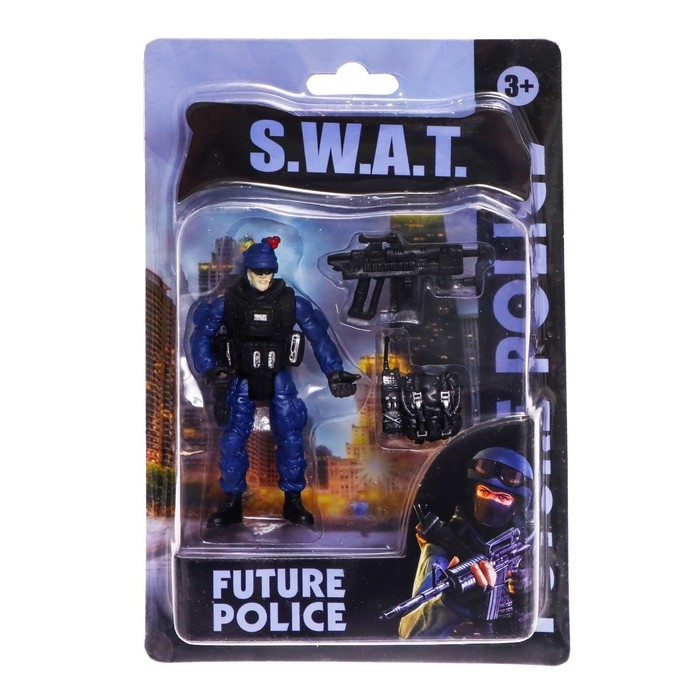 Фигурка героя «Полиция», с аксессуарами, 10х5 см, МИКС Фигурка героя «Полиция», с аксессуарами, 10х5 см, МИКС